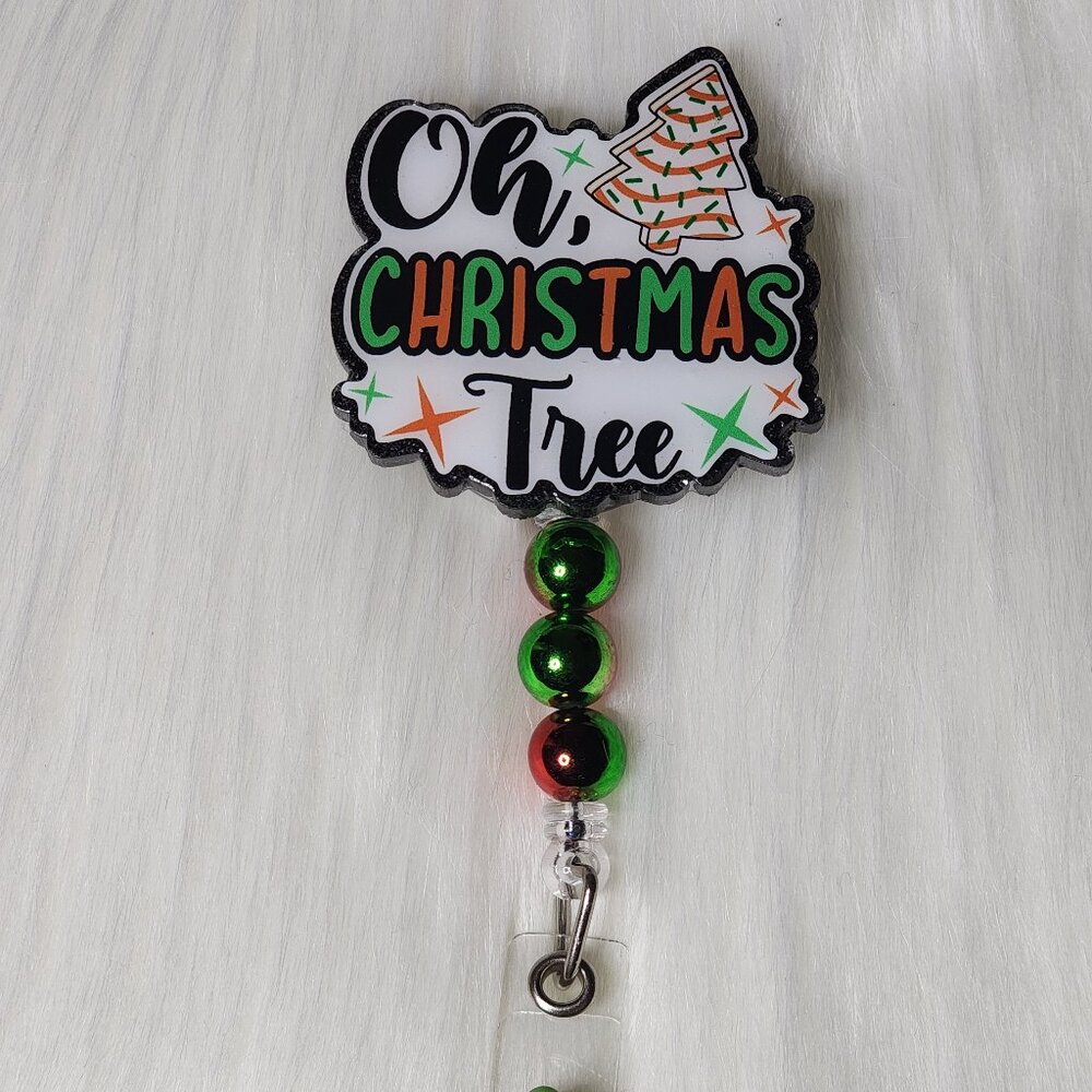 Oh Christmas Tree Retractable Badge Reel
